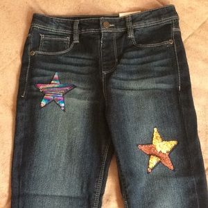 Sonoma size 8 sequin star jean leggings